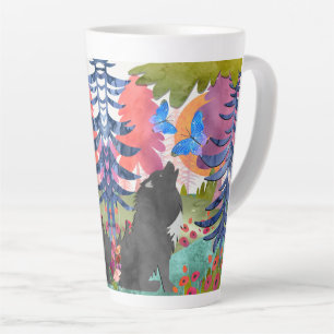 Café Latte CANTANDO COM ANJOS, enrolar a caneca de design