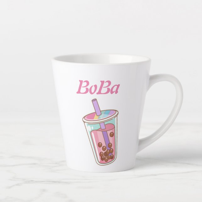 Café Latte chá boba chá de bolha caneca latina (Direita)
