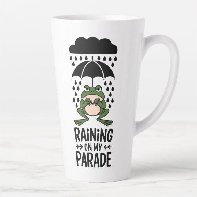 Café Latte Chovendo na minha caneca de desfile (Direita)