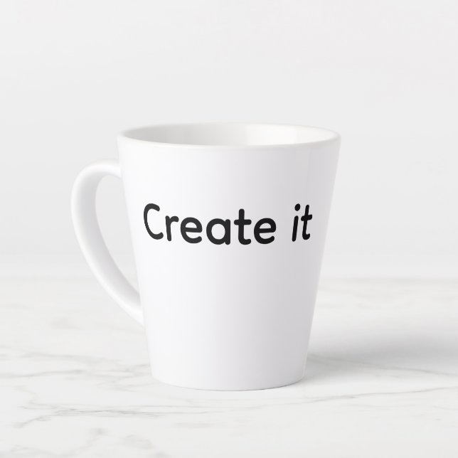 Café Latte Crie seu Concurso de Caneca Promocional (Ângulo esquerdo)