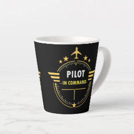 Café Latte Design de Caneca de Piloto de Aviação Personalizad