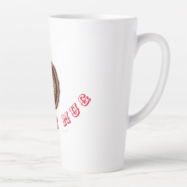 Café Latte Elegância com script: Design de caneca com adição  (Direita)