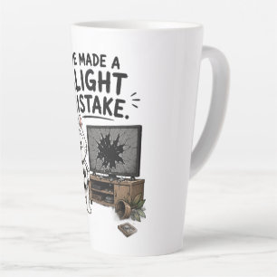 Café Latte Engraçado Eu Cometi um Pequeno Erro Caneca de Gato