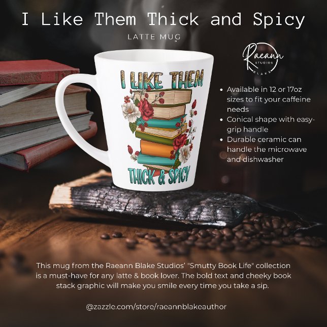 Café Latte Eu Gosto Deles Espessos e Apimentados Caneca de La (Criador carregado)
