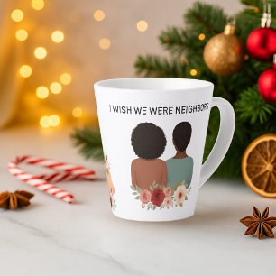 Café Latte Figuras de Melhores Amigos Personalizadas & Caneca