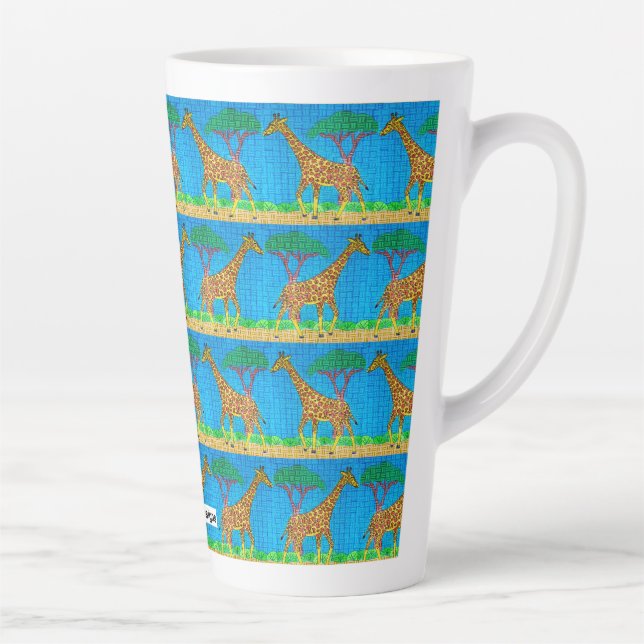 Café Latte Giraffe - Caneca de Leite (Direita)