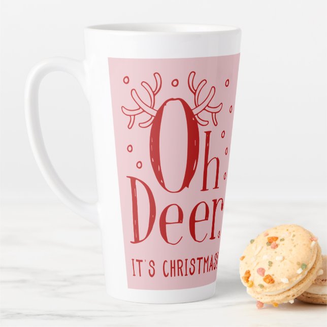 Café Latte Ilustração divertida de veados de Natal, caneca de (In Situ)