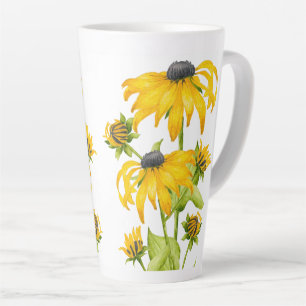 Café Latte Joyful Summer em uma grande caneca de latas