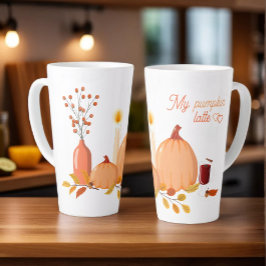 Café Latte Minha Trava De Abóbora - Grande Caneca De Ação De 