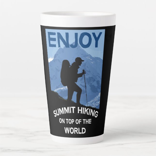 Café Latte Montanhas de Cume Hiking | Trekking | Caneca de Mo (Frente)