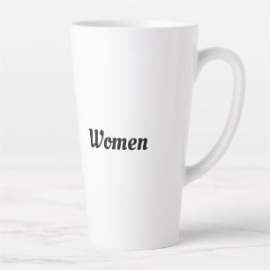 Café Latte Mulheres latas de caneca pretas de cor preta ou pi
