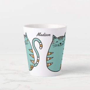 Café Latte Nome personalizado de Gatos de Corte Caneca Latino