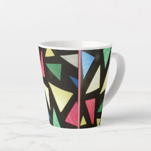 Café Latte Padrão de Vidro Colorido Caneca Vermelho-Rosa Latt