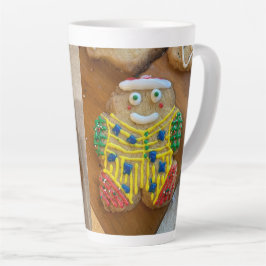 Café Latte Pão de gengibre e biscoitos de menina caneca de Na
