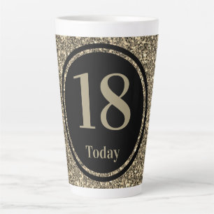Café Latte presente de caneca de aniversário especial 18 de n