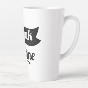 Café Latte Quebre seu design de caneca de rotina