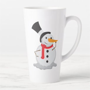 Café Latte Snowman Nose Toque na Caneca de Natal!