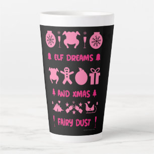 Café Latte Suéter de festas de Natal feio, grande caneca de c