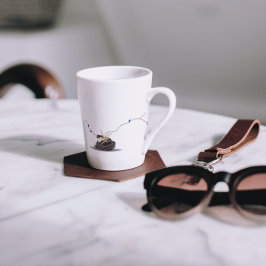 Café Latte Um caneca de Natal branco personalizado, dizendo