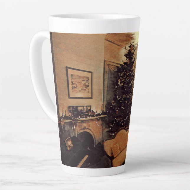 Café Latte Uma Caneca de Natal (Ângulo esquerdo)