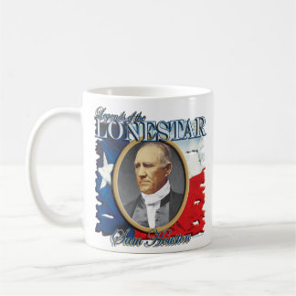 Café Legendas da caneca de Lonestar Sam Houston