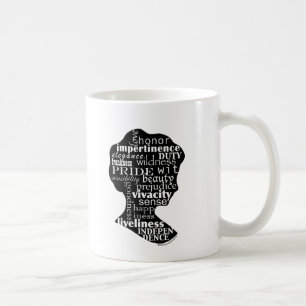 Café Leia a caneca do cameo de Jane Austen
