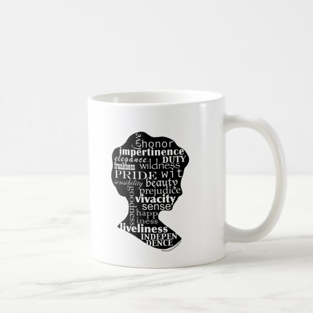 Café Leia a caneca do cameo de Jane Austen (Direita)