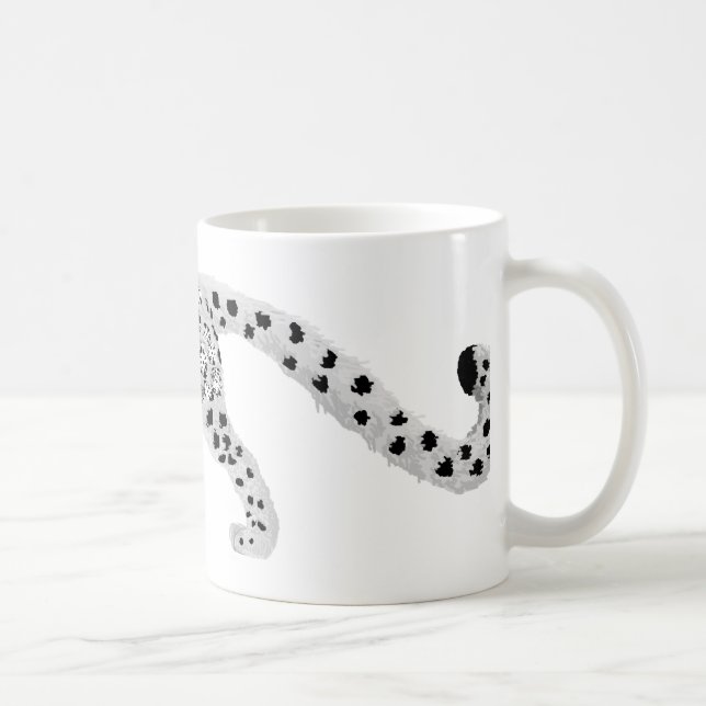 Café Leopardo de neve com a caneca das marcações do (Direita)