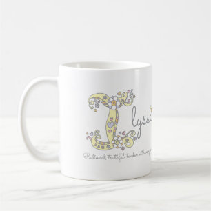 Café Letra de Ilyssa eu nomeio a caneca do monograma do