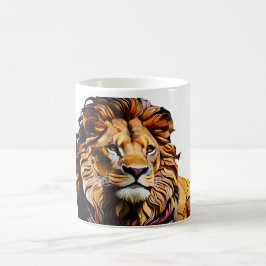 Café Lion Mosaico, Design da caneca de vidro contida