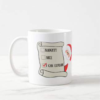 Café Lista de papais noeis, caneca de Papai noel, canec