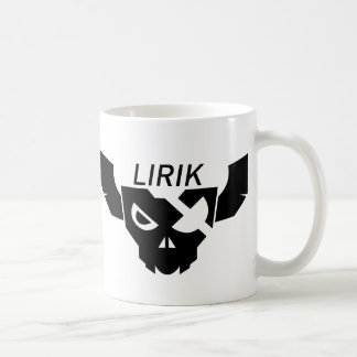 Café Logotipo preto de Lirik na caneca branca