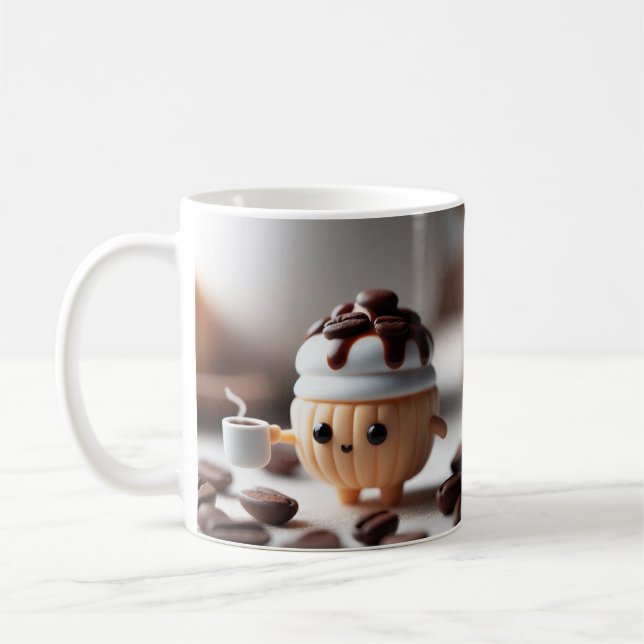 Café Louco Com Uma Caneca Doce De Torção/Café (Esquerda)