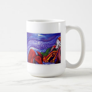 Café Lua azul sobre a CANECA de Chicago