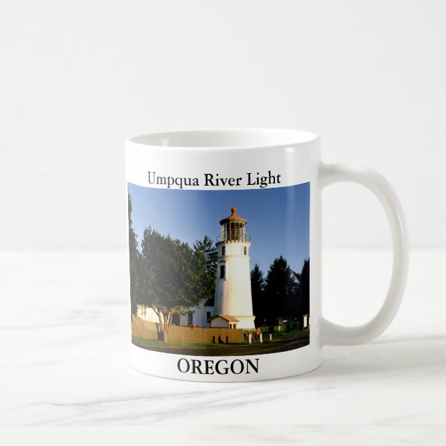 Café Luz do rio de Umpqua, caneca de Oregon (Direita)
