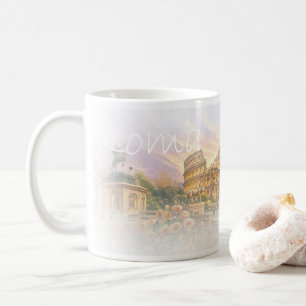 Café LZO01A mosaico de ROMA, Lazio, Itália, Caneca de C