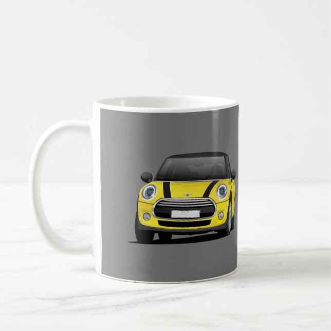 Café M choca o tanoeiro S, caneca de 2 imagens, amarelo (Esquerda)