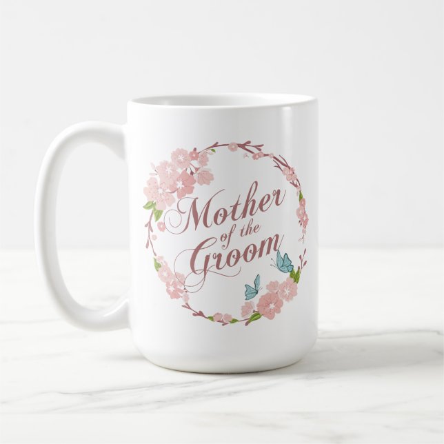 Café Mãe do noivo que Wedding a caneca clássica de | (Esquerda)