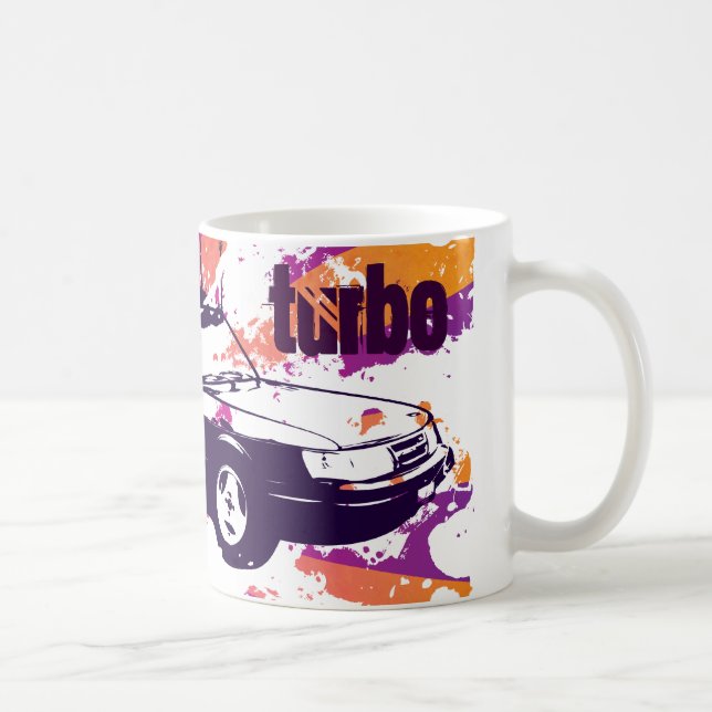 Café magenta/laranja do grunge da caneca de turbo de (Direita)