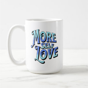 Café Mais caneca de amor próprio em azul