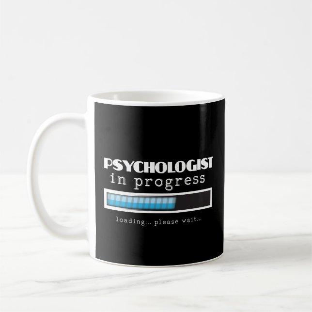 Café Major caneca da psicologia de PsyD do progresso do (Esquerda)