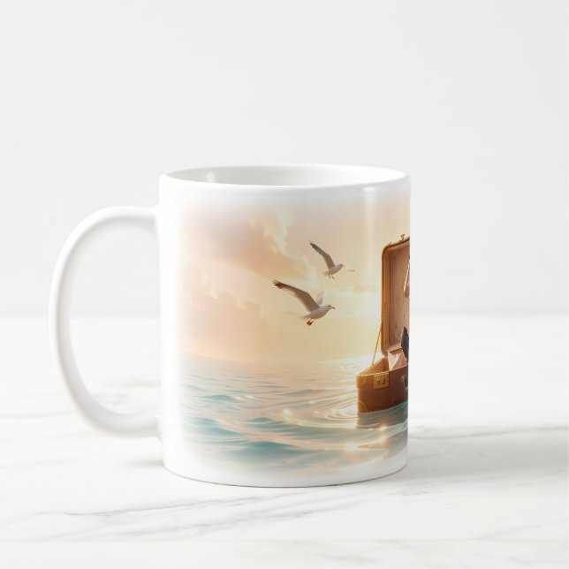 Café Maleta de Marinheira Binóculos Caneca (Esquerda)