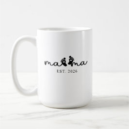 Café Mama 2026 | Caneca de Revelação de Bebê