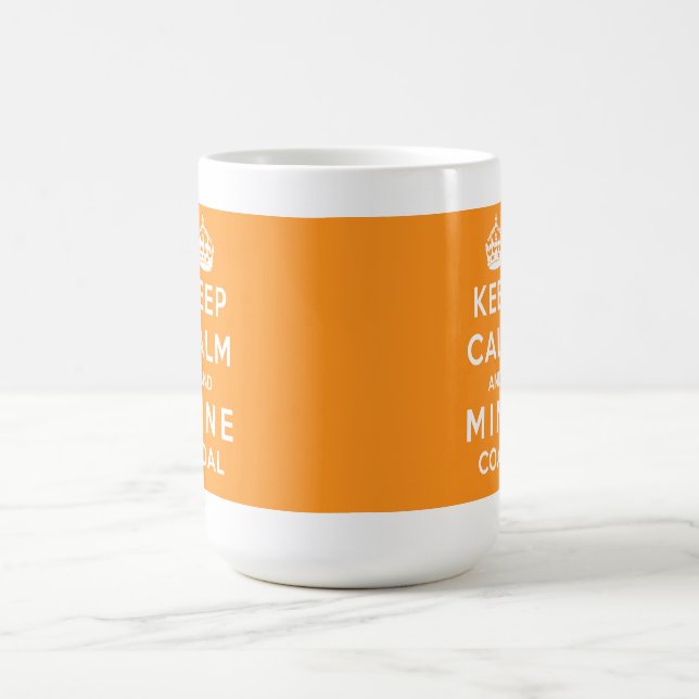 Café Mantenha a calma e mine a caneca de carvão - (Centro)