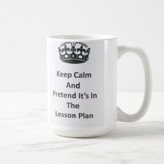 Café Mantenha a caneca calma do professor do plano de