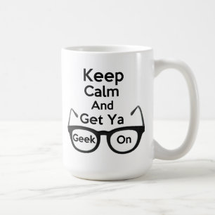 Café Mantenha calmo & obtenha o geek de Ya na caneca