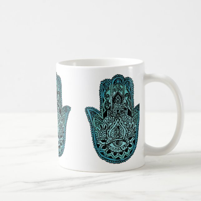 Café Mão da caneca do branco de Fatima (Direita)