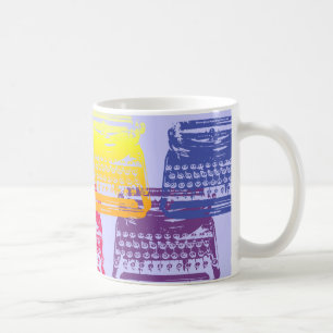 Café máquina de escrever - caneca múltipla