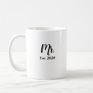 Café Marido Sr. Fundado em 2020 Caneca de Casamento