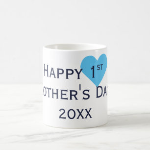Café Marinho feliz do primeiro Dia de as mães e caneca